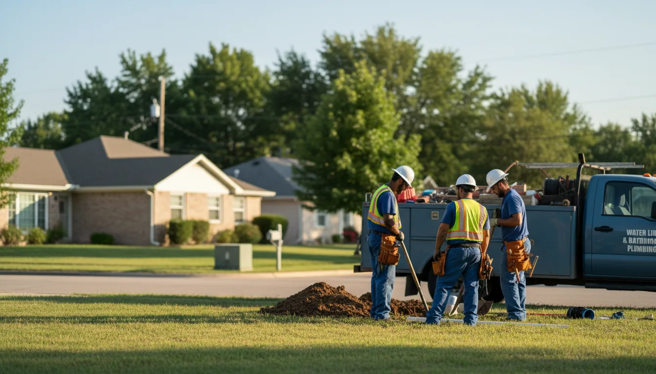 Residential water line and bathroom plumbing service in Hermon, ME